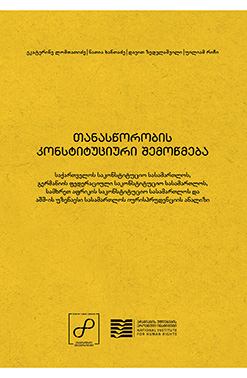 Publishing Თანასწორობის Კონსტიტუციური Შემოწმება